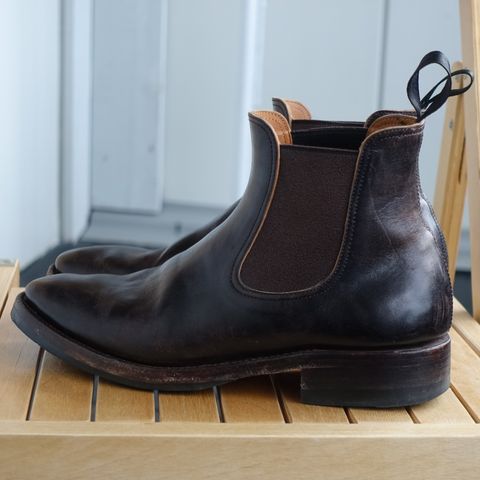 View photo of Briselblack The Seventh Chelsea Boot in Maryam Brown Horsebutt