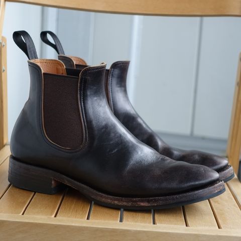 View photo of Briselblack The Seventh Chelsea Boot in Maryam Brown Horsebutt