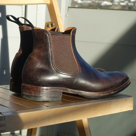 View photo of Briselblack The Seventh Chelsea Boot in Maryam Brown Horsebutt