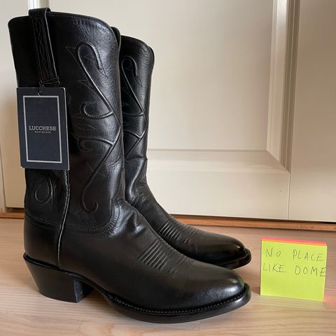 Lucchese Cowboy Boots in Black Kangaroo