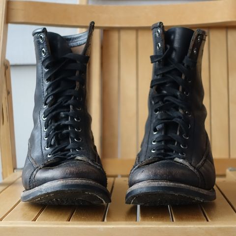 View photo of Willie's Handmade Boots Monkey Boot in Horween Black Chromexcel