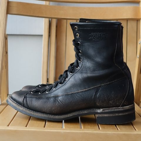 View photo of Willie's Handmade Boots Monkey Boot in Horween Black Chromexcel