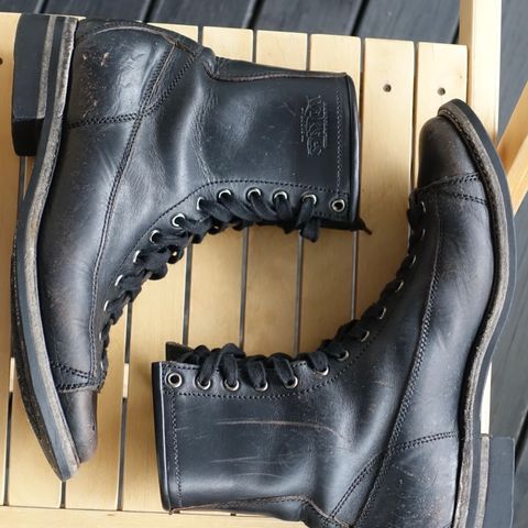 View photo of Willie's Handmade Boots Monkey Boot in Horween Black Chromexcel