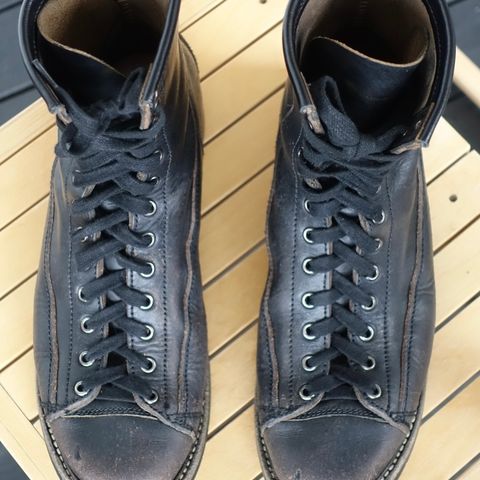 View photo of Willie's Handmade Boots Monkey Boot in Horween Black Chromexcel