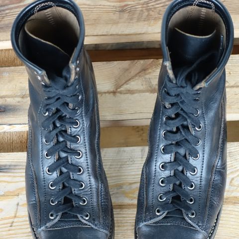 View photo of Willie's Handmade Boots Monkey Boot in Horween Black Chromexcel