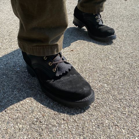 Search result thumbnail of Frank's Boots The Patriot in Black Roughout Work Leather