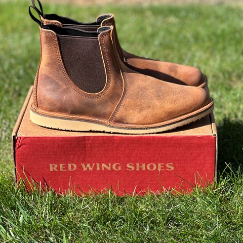 Red Wing Weekender Chelsea in S.B. Foot Copper Rough and Tough
