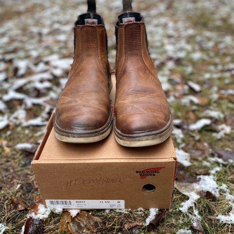 Red Wing Weekender Chelsea in S.B. Foot Copper Rough and Tough