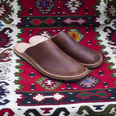 DIY Mules in Austrian Cow-hide, Natural