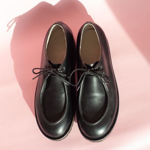 DIY Tyrolean Shoes in Black Waterproof Cowhide