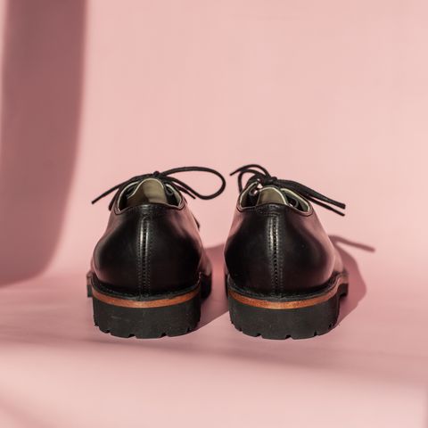 DIY Tyrolean Shoes in Black Waterproof Cowhide