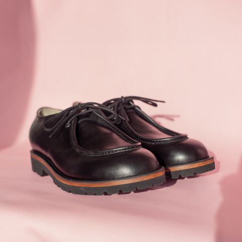 DIY Tyrolean Shoes in Black Waterproof Cowhide