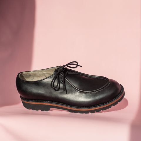 DIY Tyrolean Shoes in Black Waterproof Cowhide