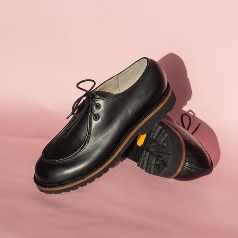 DIY Tyrolean Shoes in Black Waterproof Cowhide