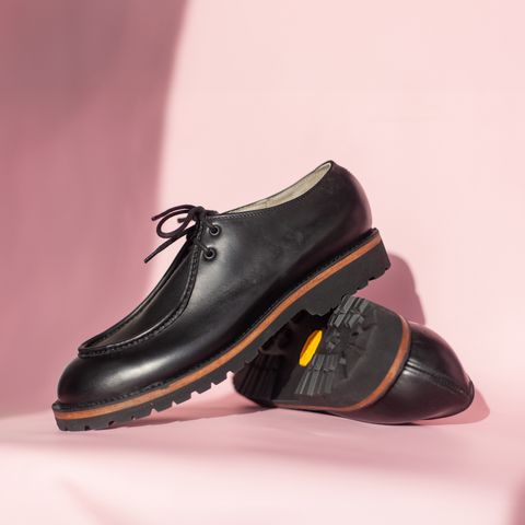 DIY Tyrolean Shoes in Black Waterproof Cowhide
