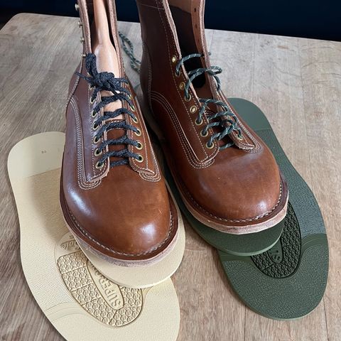 DIY Lace To Toe in Austrian Cow Leather, vegetable Tanned, (reversed) waxed flesh