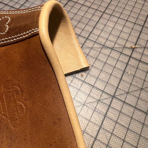 DIY Lace To Toe in Austrian Cow Leather, vegetable Tanned, (reversed) waxed flesh