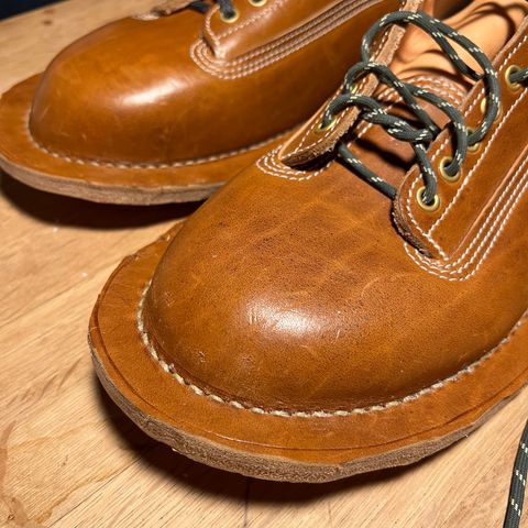 DIY Lace To Toe in Austrian Cow Leather, vegetable Tanned, (reversed) waxed flesh