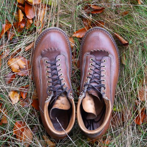 DIY Lace To Toe in Austrian Cow Leather, vegetable Tanned, (reversed) waxed flesh