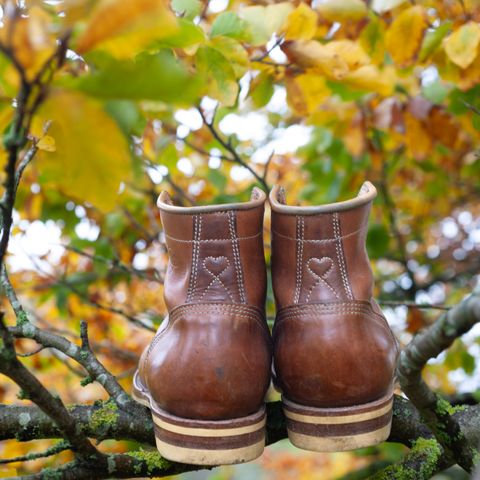 DIY Lace To Toe in Austrian Cow Leather, vegetable Tanned, (reversed) waxed flesh
