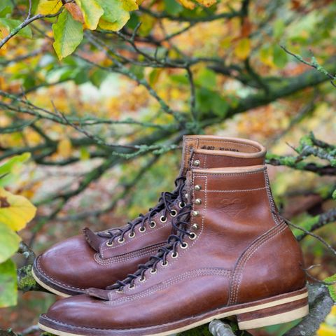 DIY Lace To Toe in Austrian Cow Leather, vegetable Tanned, (reversed) waxed flesh