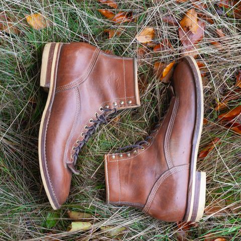 DIY Lace To Toe in Austrian Cow Leather, vegetable Tanned, (reversed) waxed flesh