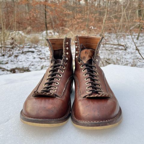 DIY Lace To Toe in Austrian Cow Leather, vegetable Tanned, (reversed) waxed flesh