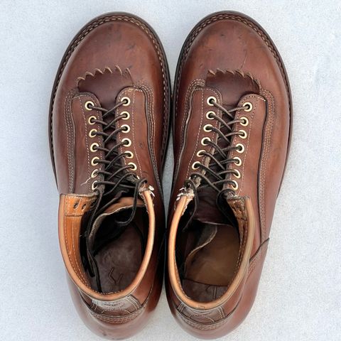 DIY Lace To Toe in Austrian Cow Leather, vegetable Tanned, (reversed) waxed flesh