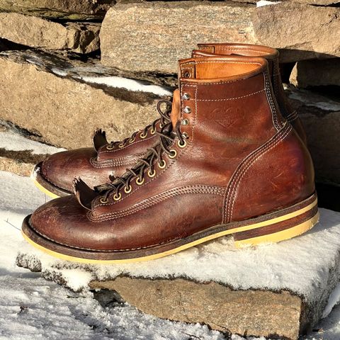 DIY Lace To Toe in Austrian Cow Leather, vegetable Tanned, (reversed) waxed flesh