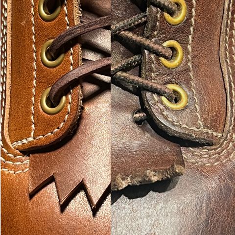 DIY Lace To Toe in Austrian Cow Leather, vegetable Tanned, (reversed) waxed flesh