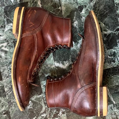 DIY Lace To Toe in Austrian Cow Leather, vegetable Tanned, (reversed) waxed flesh