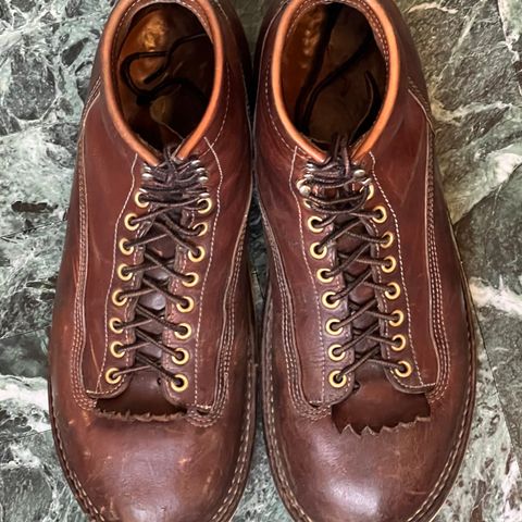DIY Lace To Toe in Austrian Cow Leather, vegetable Tanned, (reversed) waxed flesh