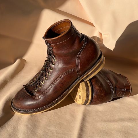 DIY Lace To Toe in Austrian Cow Leather, vegetable Tanned, (reversed) waxed flesh