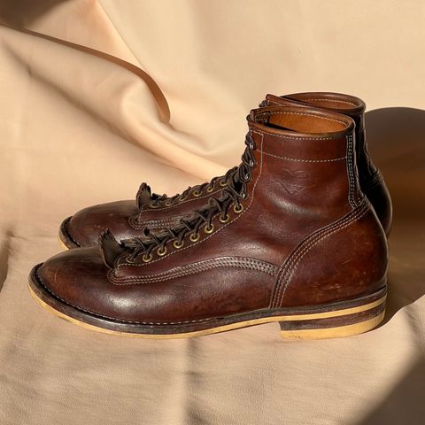 DIY Lace To Toe in Austrian Cow Leather, vegetable Tanned, (reversed) waxed flesh