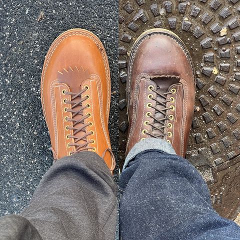 DIY Lace To Toe in Austrian Cow Leather, vegetable Tanned, (reversed) waxed flesh