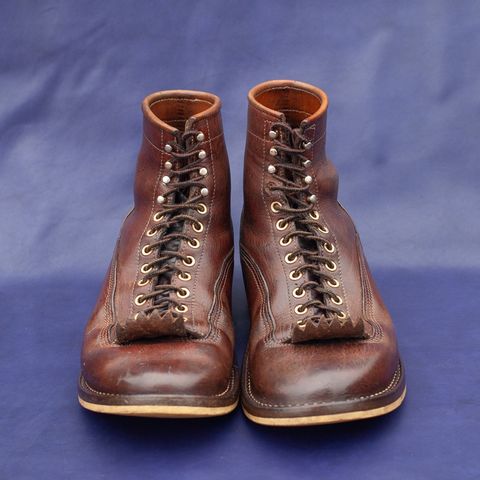 DIY Lace To Toe in Austrian Cow Leather, vegetable Tanned, (reversed) waxed flesh