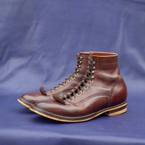 DIY Lace To Toe in Austrian Cow Leather, vegetable Tanned, (reversed) waxed flesh
