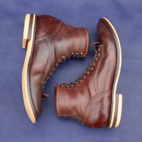 DIY Lace To Toe in Austrian Cow Leather, vegetable Tanned, (reversed) waxed flesh