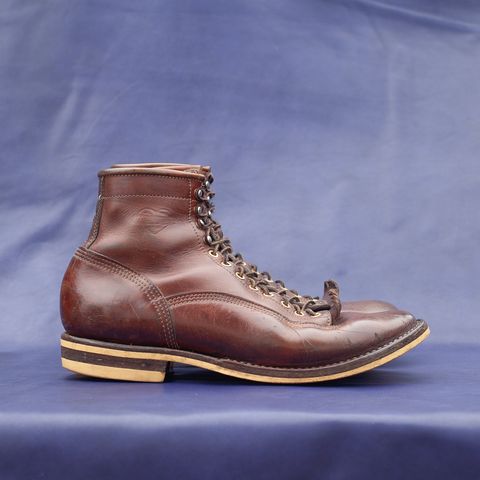 DIY Lace To Toe in Austrian Cow Leather, vegetable Tanned, (reversed) waxed flesh