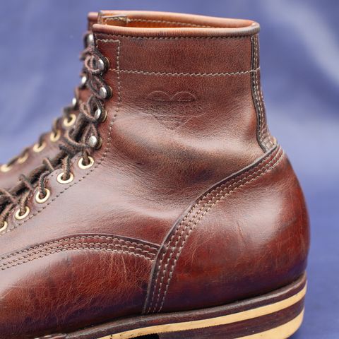 DIY Lace To Toe in Austrian Cow Leather, vegetable Tanned, (reversed) waxed flesh