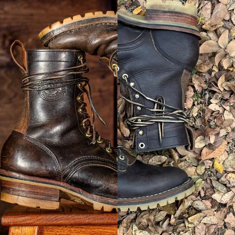 Frank's Type 1 Commander in Horween Black Teacore Cypress & Horween Natural Waxed Flesh