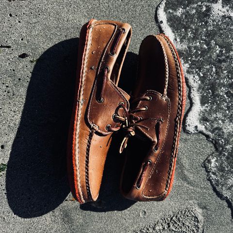 Quoddy Boat Moc II in Horween Natural Chromexcel