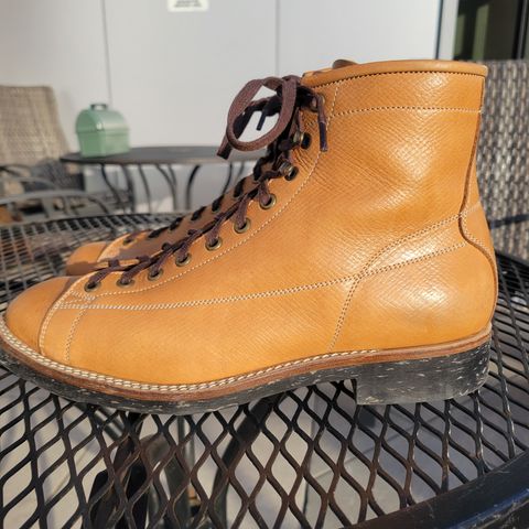 View photo of Onderhoud LCV02 Monkey Boot in Horween Natural Pioneer Reindeer