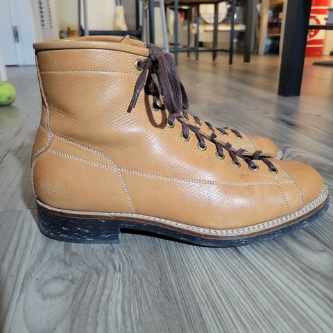 View photo of Onderhoud LCV02 Monkey Boot in Horween Natural Pioneer Reindeer