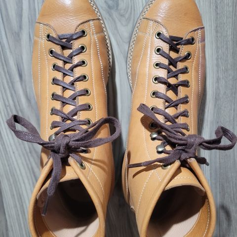 View photo of Onderhoud LCV02 Monkey Boot in Horween Natural Pioneer Reindeer