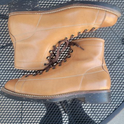 View photo of Onderhoud LCV02 Monkey Boot in Horween Natural Pioneer Reindeer