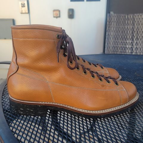 View photo of Onderhoud LCV02 Monkey Boot in Horween Natural Pioneer Reindeer