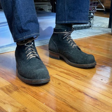 View photo of Viberg Service Boot in C.F. Stead Black Unicorn Elk