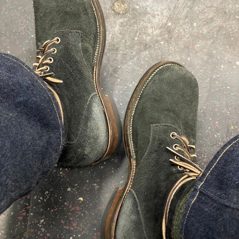 View photo of Viberg Service Boot in C.F. Stead Black Unicorn Elk