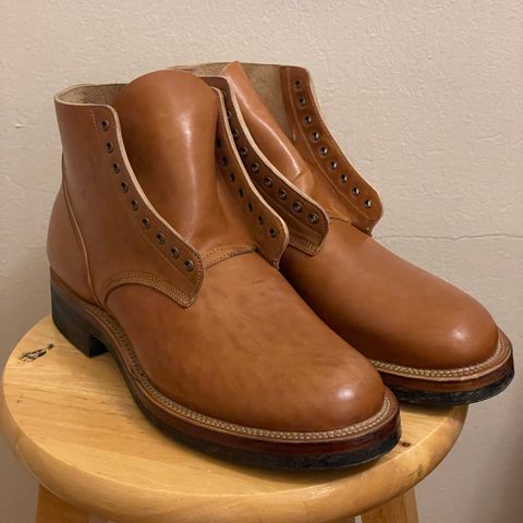 View photo of Viberg N1 Boot in Cuoio Vachetta Lucida